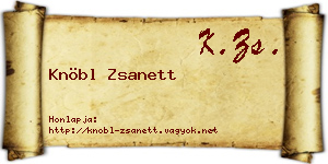 Knöbl Zsanett névjegykártya